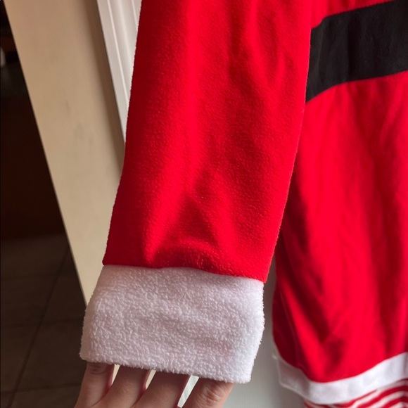 Joe Boxer Red fleece Pajamas onsie with hood Christmas - Picture 10 of 10